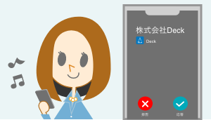 オンライン接客ツールDeckの特徴：端末呼出し！
